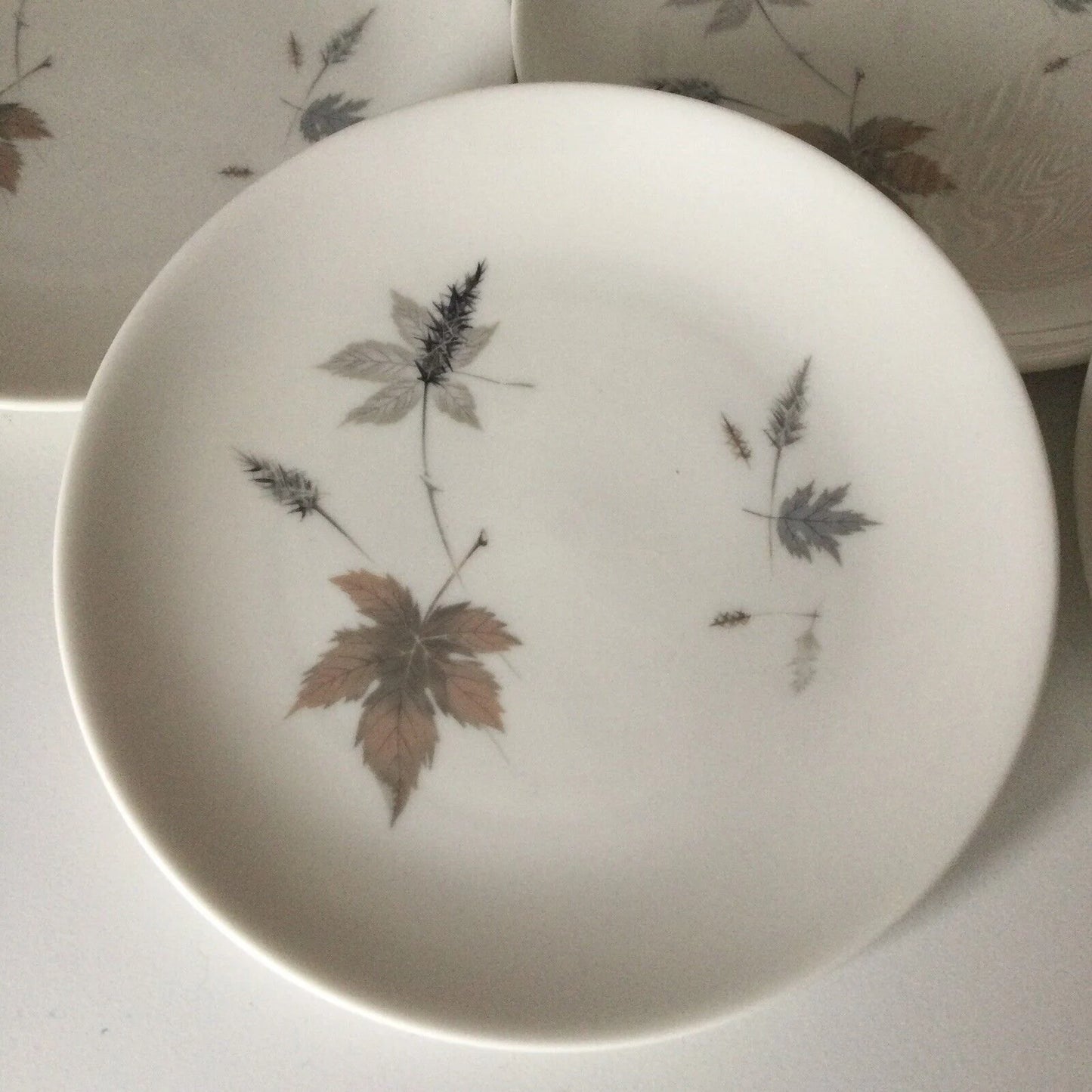 Royal Doulton Tumbling Leaves 16cm Side Plates Set Of 8. Autumnal. 60s 70s