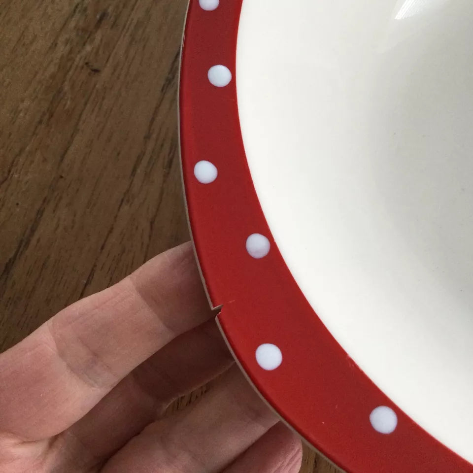 Midwinter Stylecraft Red Domino tureen & 2 serving bowls 1950s polka dot kitsch