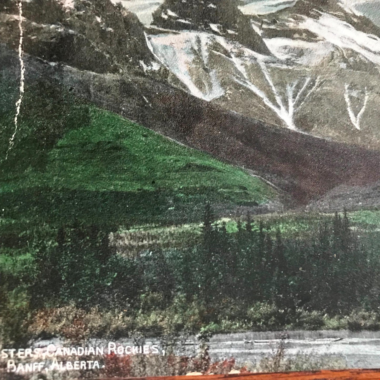 Antique 1907 postcard CANADIAN ROCKIES, Banff, Alberta, Three Sisters.