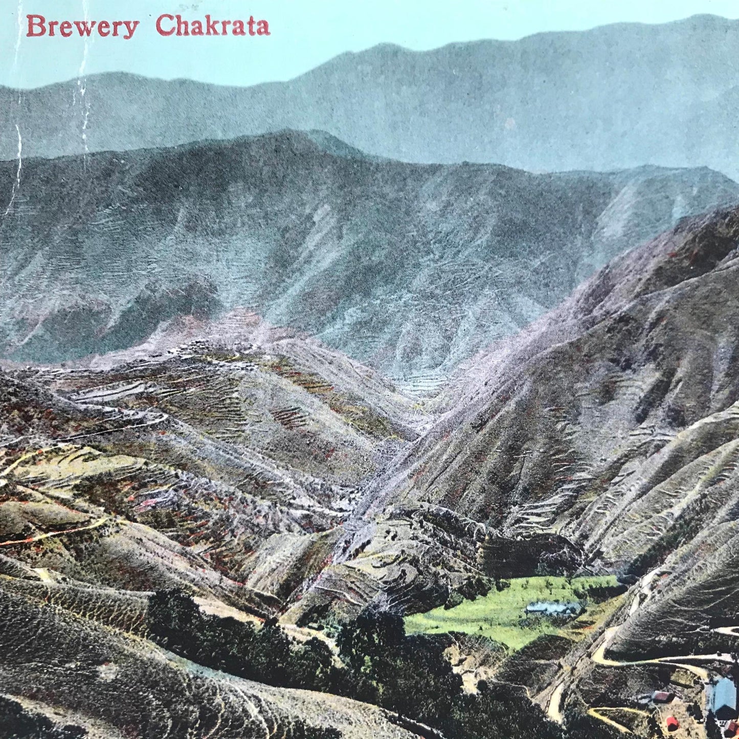 Vintage postcard India Brewery CHAKRATA Mountain and valley view