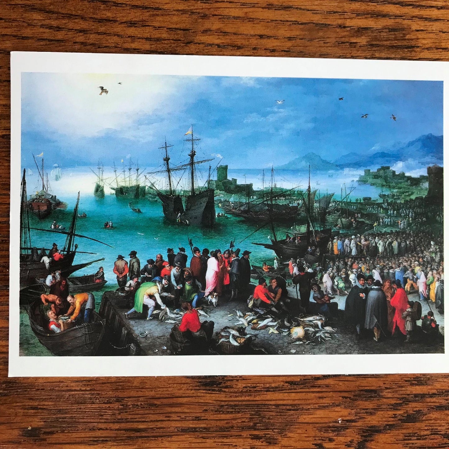 Art Postcard BREUGHEL Harbour Scene with St Paul’s departure from Caesarea