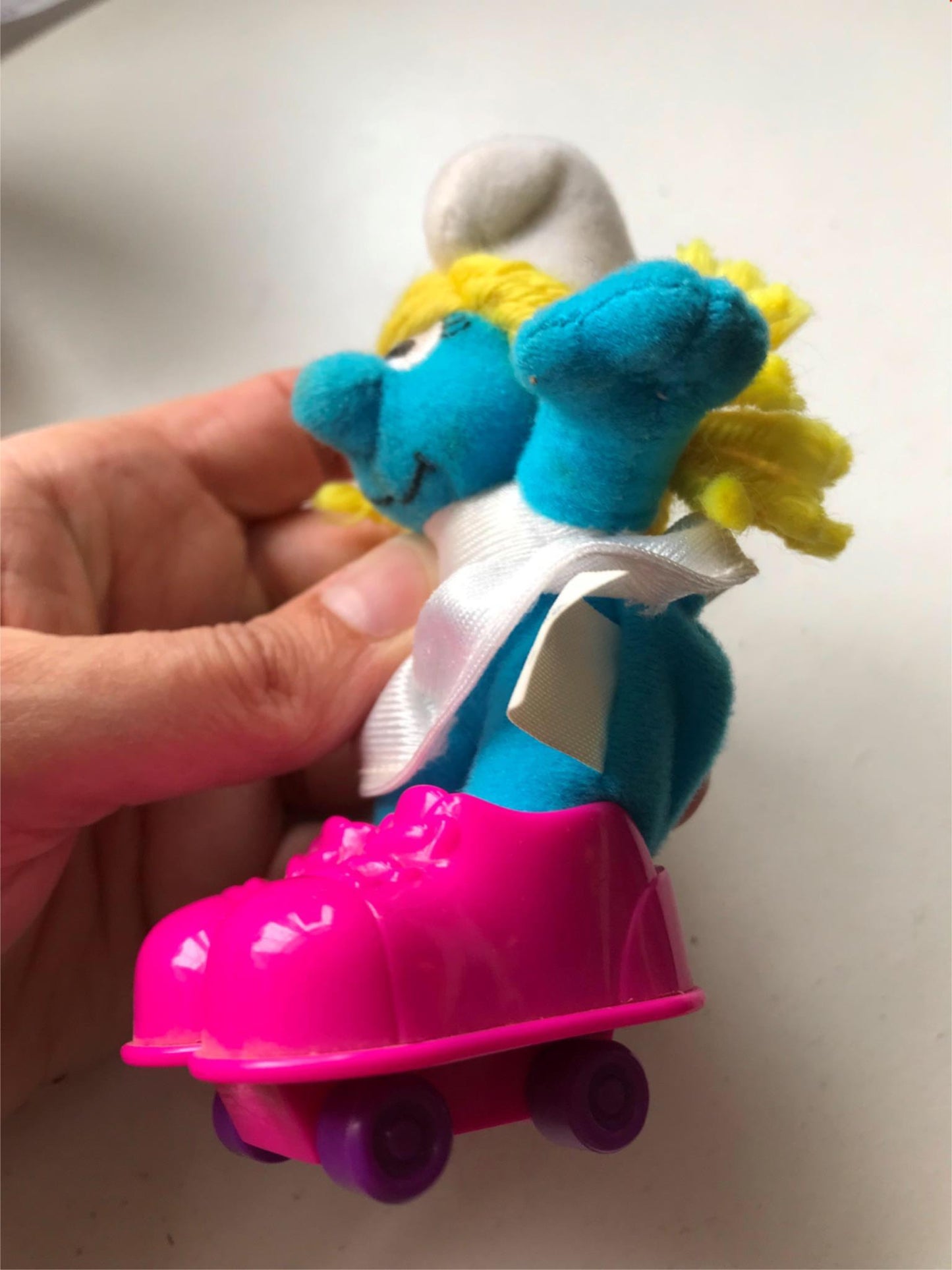 McDonald’s collectable SMURF TOY JULY 7/2000 Smurfette roller skating plush soft