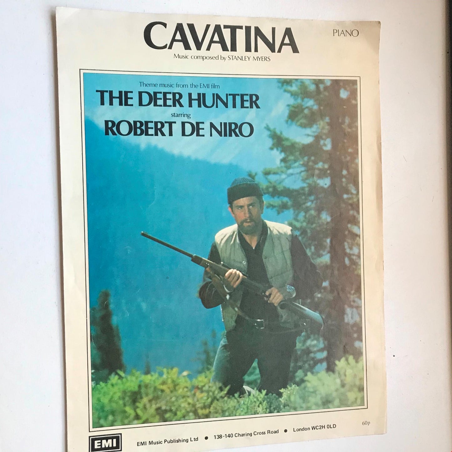 EMI MOVIE MEMORABILIA. Sheet Music CAVATINA THE DEER HUNTER ROBERT DE NIRO Myers