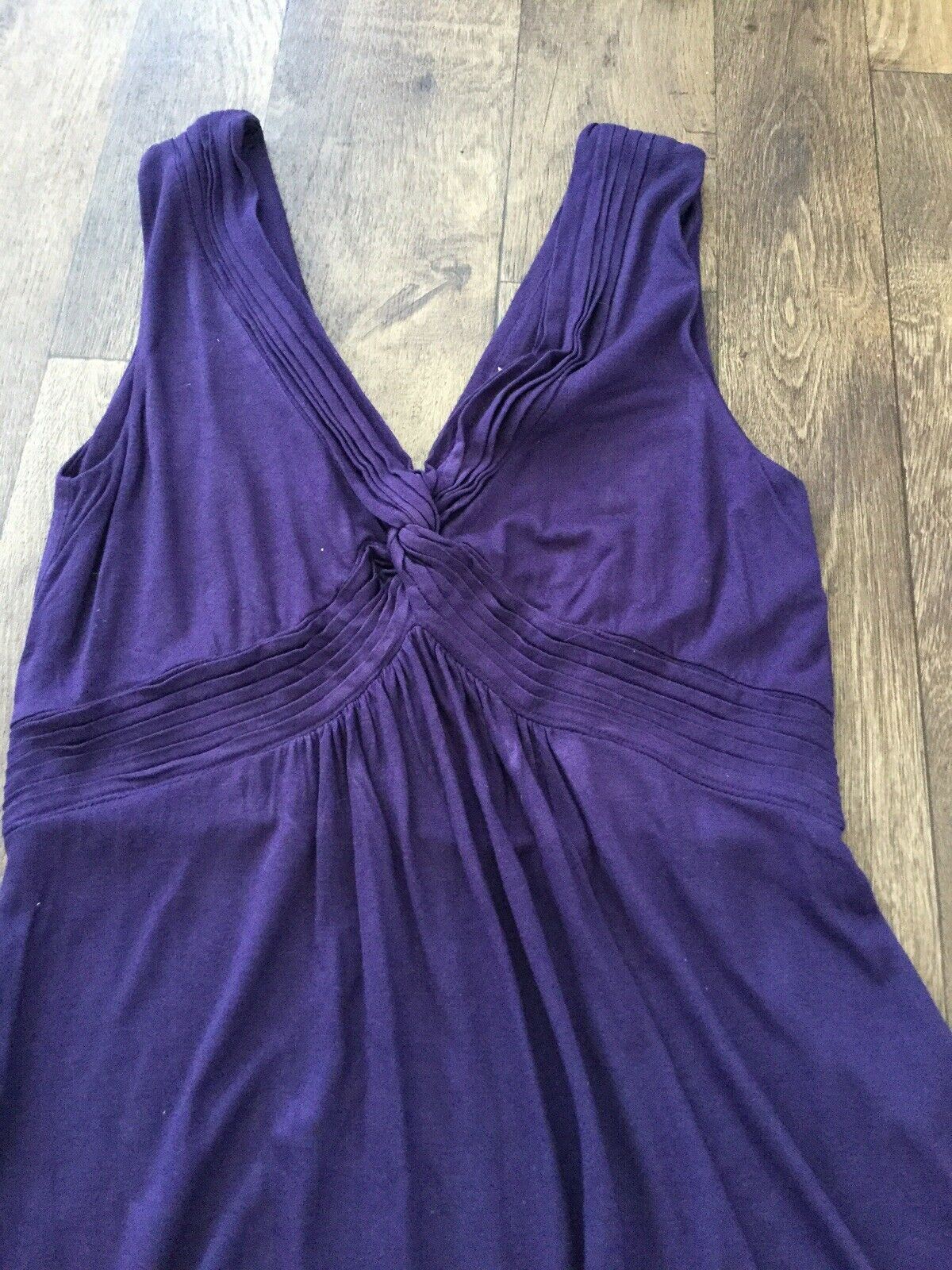 John Rocha Size 12 Navy Blue Summer Dress Swingy Stretch Viscose. Hangs Beautifully