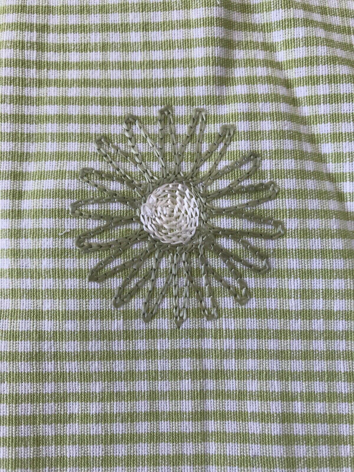 Green Check And Floral Tote Bag. Handmade In UK. Pretty. Vintage Style. Gingham