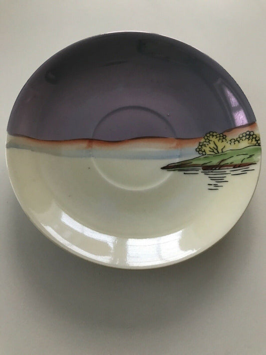 Spare Saucer. 1930s Hand Painted Lustreware. Chikaramachi, Japan