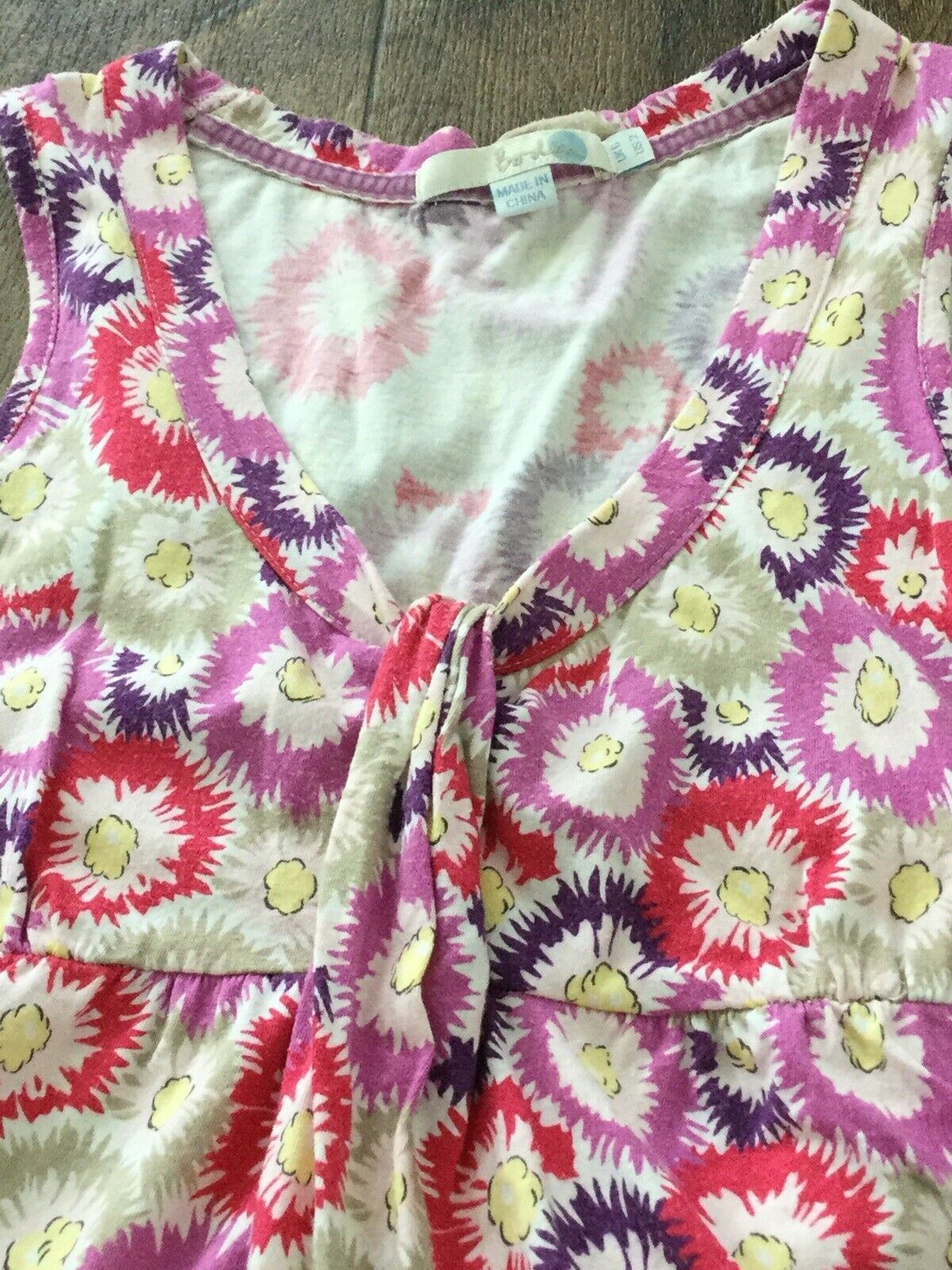 Boden Pink Purple Flowery Floral Sleeveless Top Stretch Jersey. Size 6