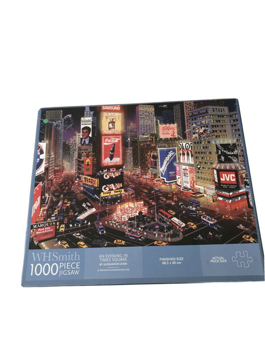 1000 Piece Jigsaw Puzzle. Evening In Times Square. WHSmith. New York At Night.