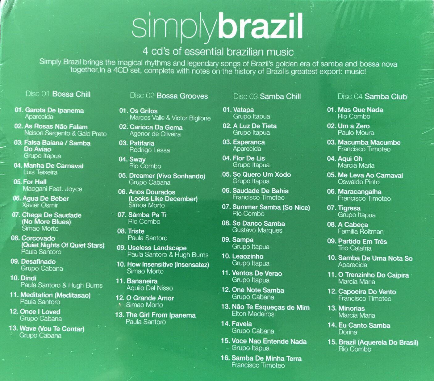 Various Artists - Simply Brazil - Various Artists CD QALN 4 CDs Free Postage