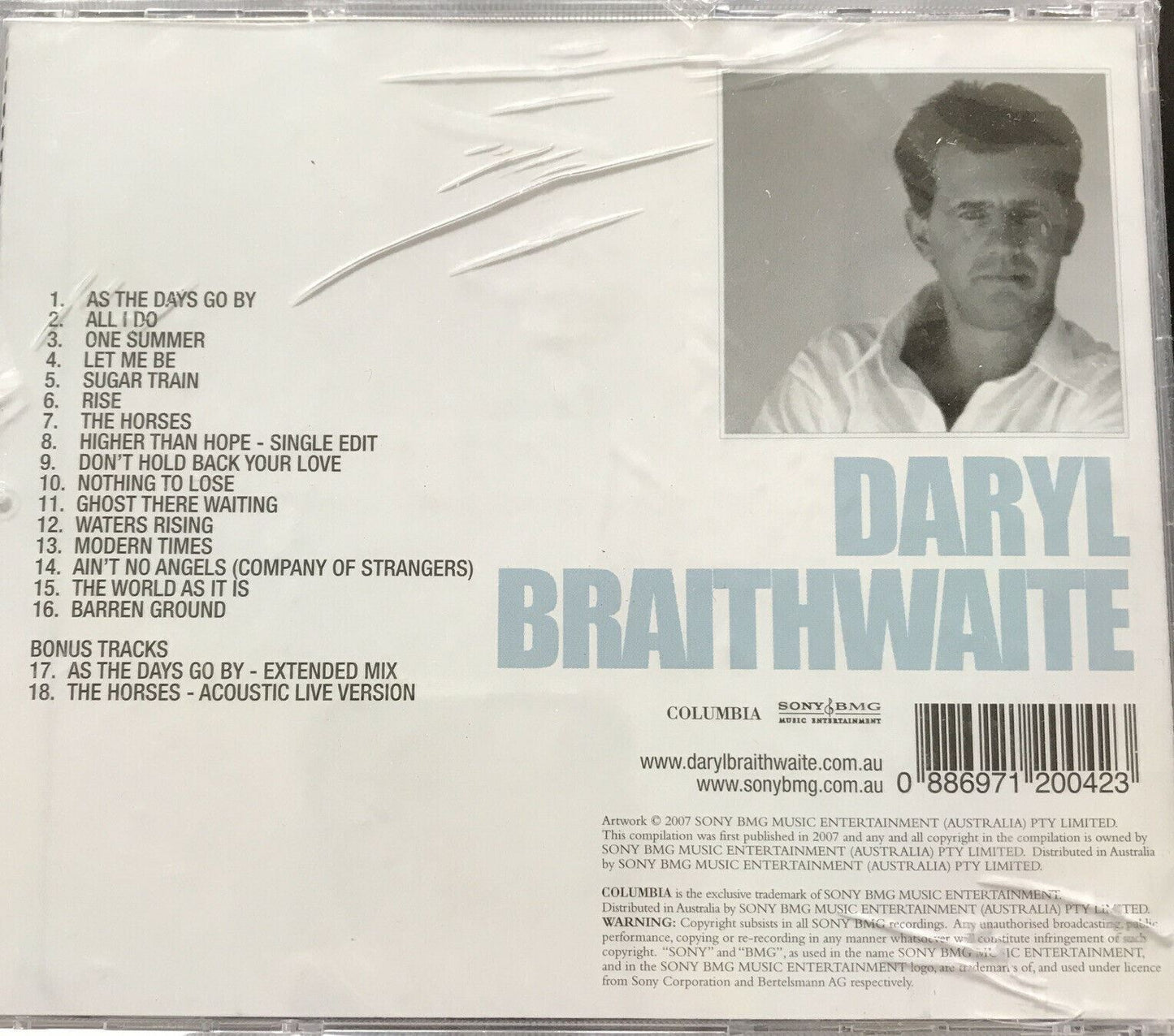 Daryl Braithwaite - The Essential [New & Sealed] CD. Damaged Case. Free Postage