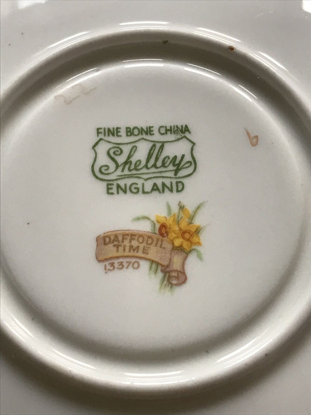 Vintage Shelley Saucer Daffodil Time Floral Trees Pretty Soap Dish Trinket dish