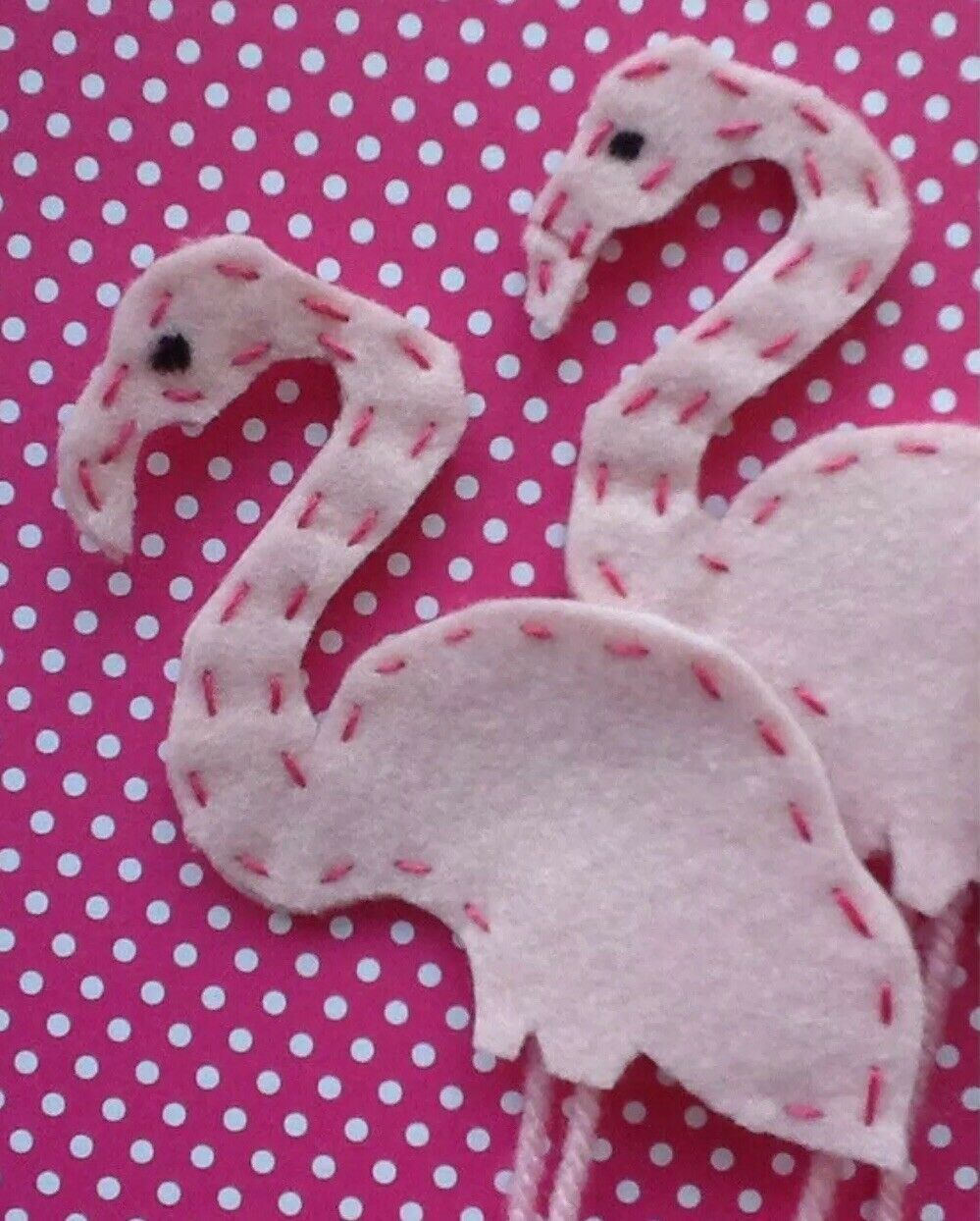 Pink Flamingo Finger Puppet Handmade In The UK.Christmas Stocking Filler