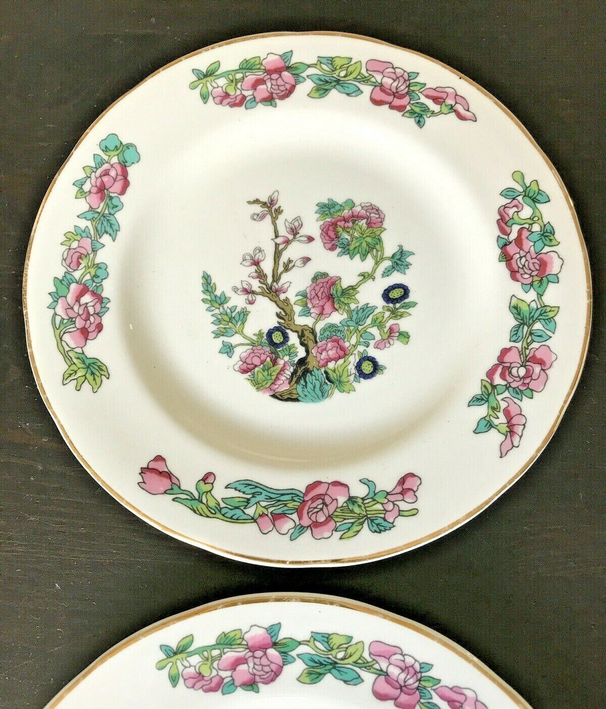 Pair Of Vintage Side Plates Tea Plates. Indian Tree. Sheltonian. Bone China