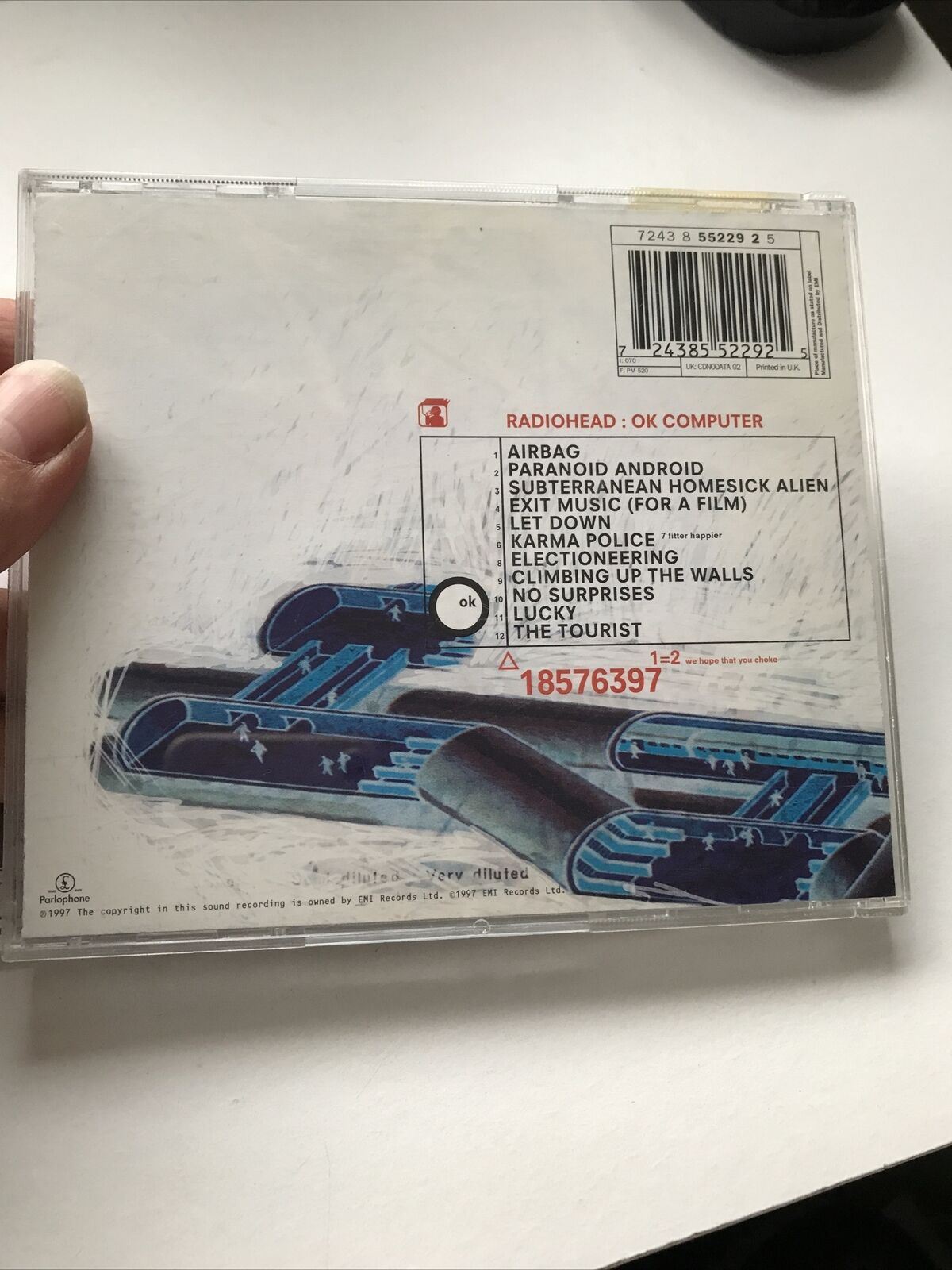 Ok Computer Radiohead CD Sleeve Amd Broken Case Only. NO CD