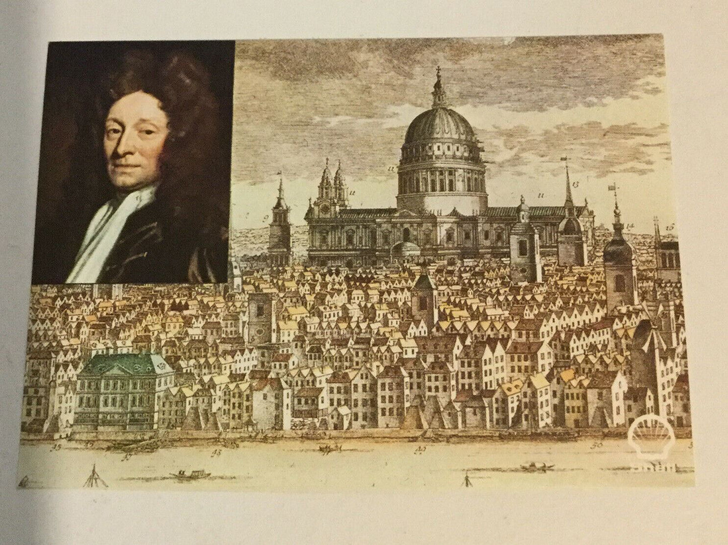 Sir Christopher Wren Great Britions Collectable Shell Card 1972 Vintage 70s