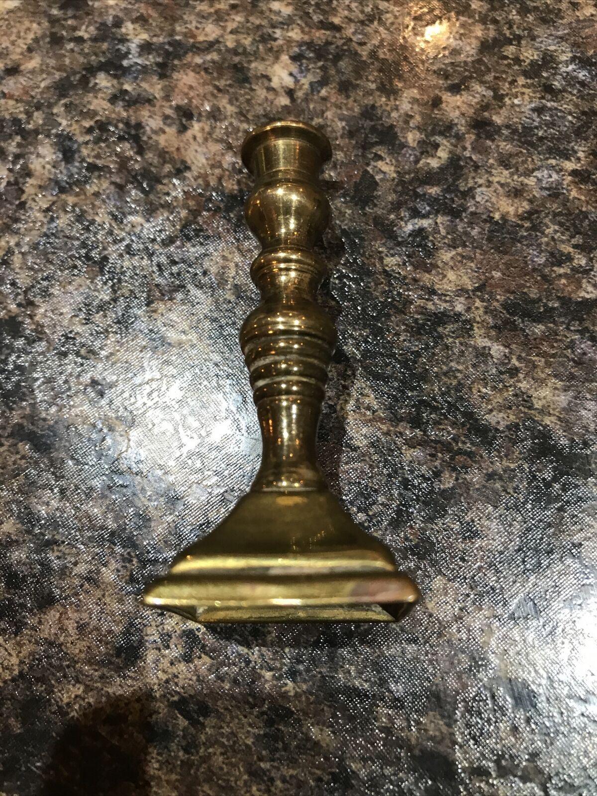 Miniature Brass Candlestick. Vintage. 6cm High. Classic Style.