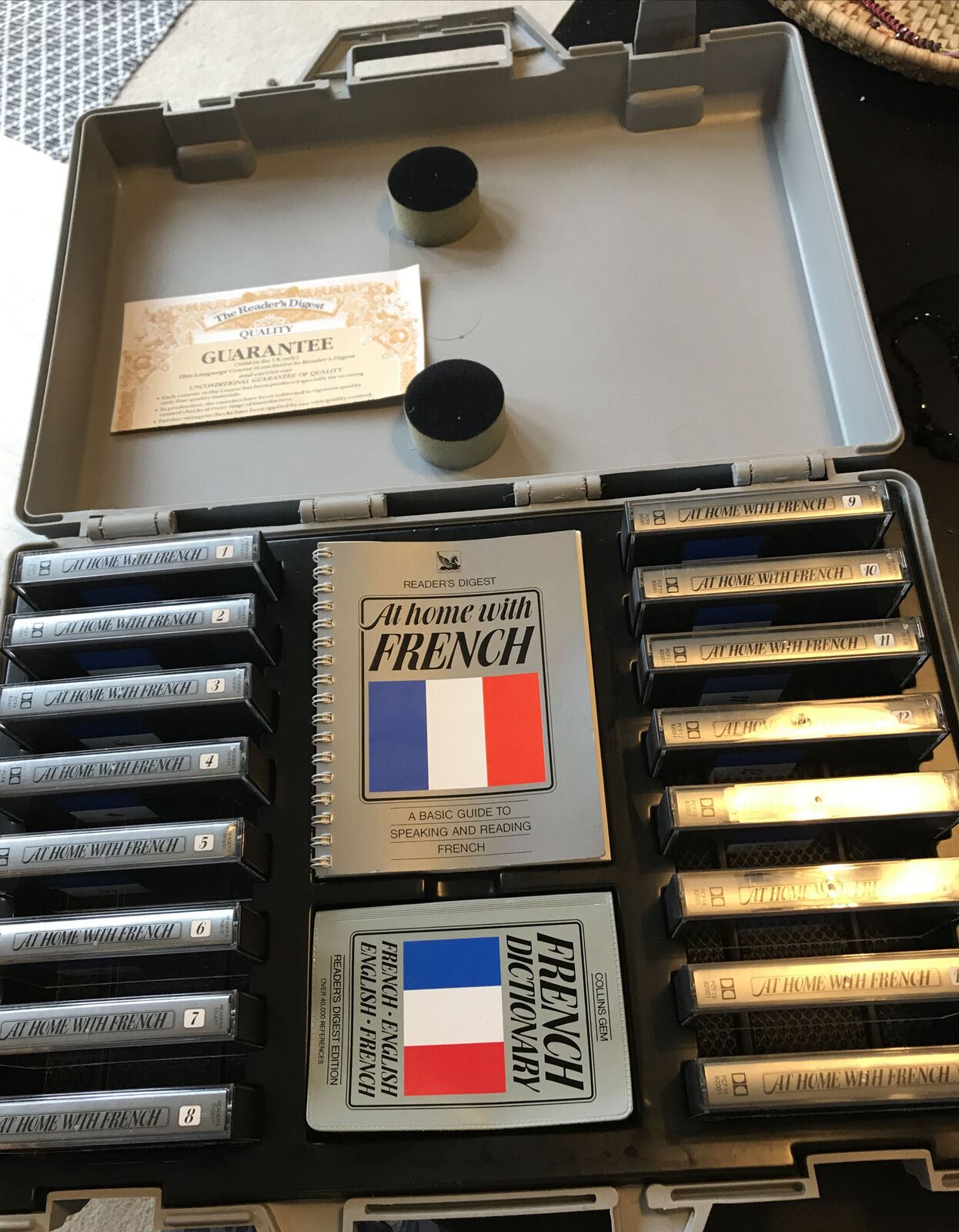 Vintage French Language Course On Cassette Tapes. In  Case. Readers Digest 1980s