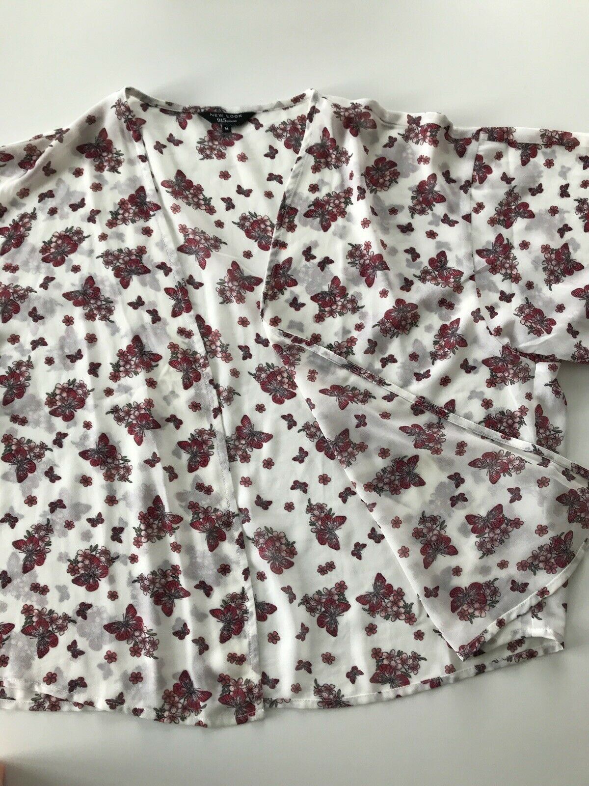 Girls New Look Floral Chiffon Kimono Wrap Top Cover Up Size M