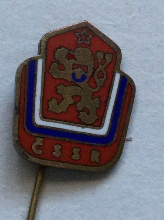 Vintage Communist CSSR Czech Republic Pin. Stamped Mincovna On Back. 1980s?