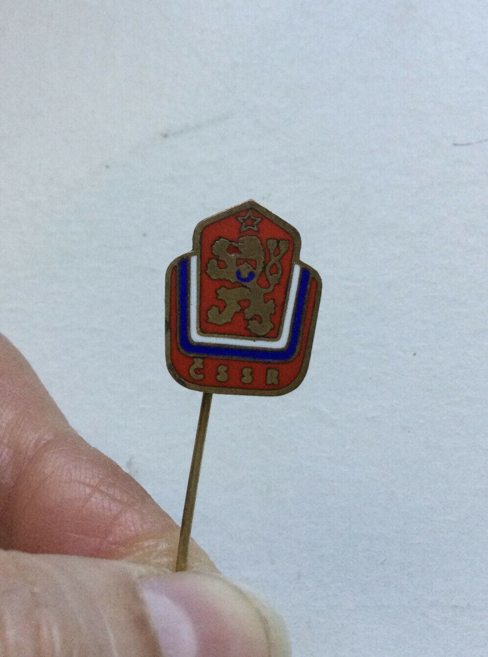 Vintage Communist CSSR Czech Republic Pin. Stamped Mincovna On Back. 1980s?