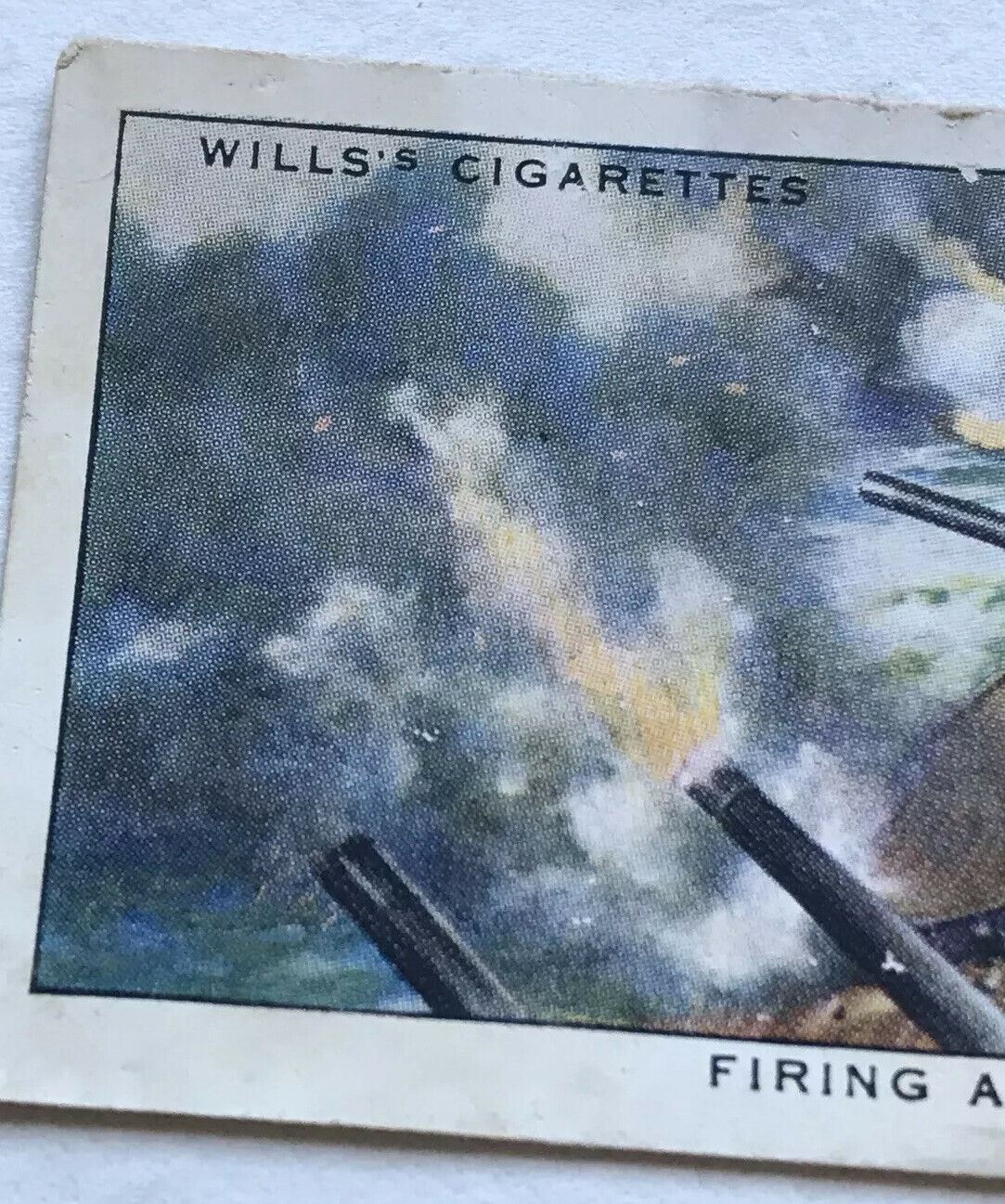 Wills Cigarette Card LIFE IN THE ROYAL NAVY Firing A Broadside 1939 No 20 HMS RODNEY