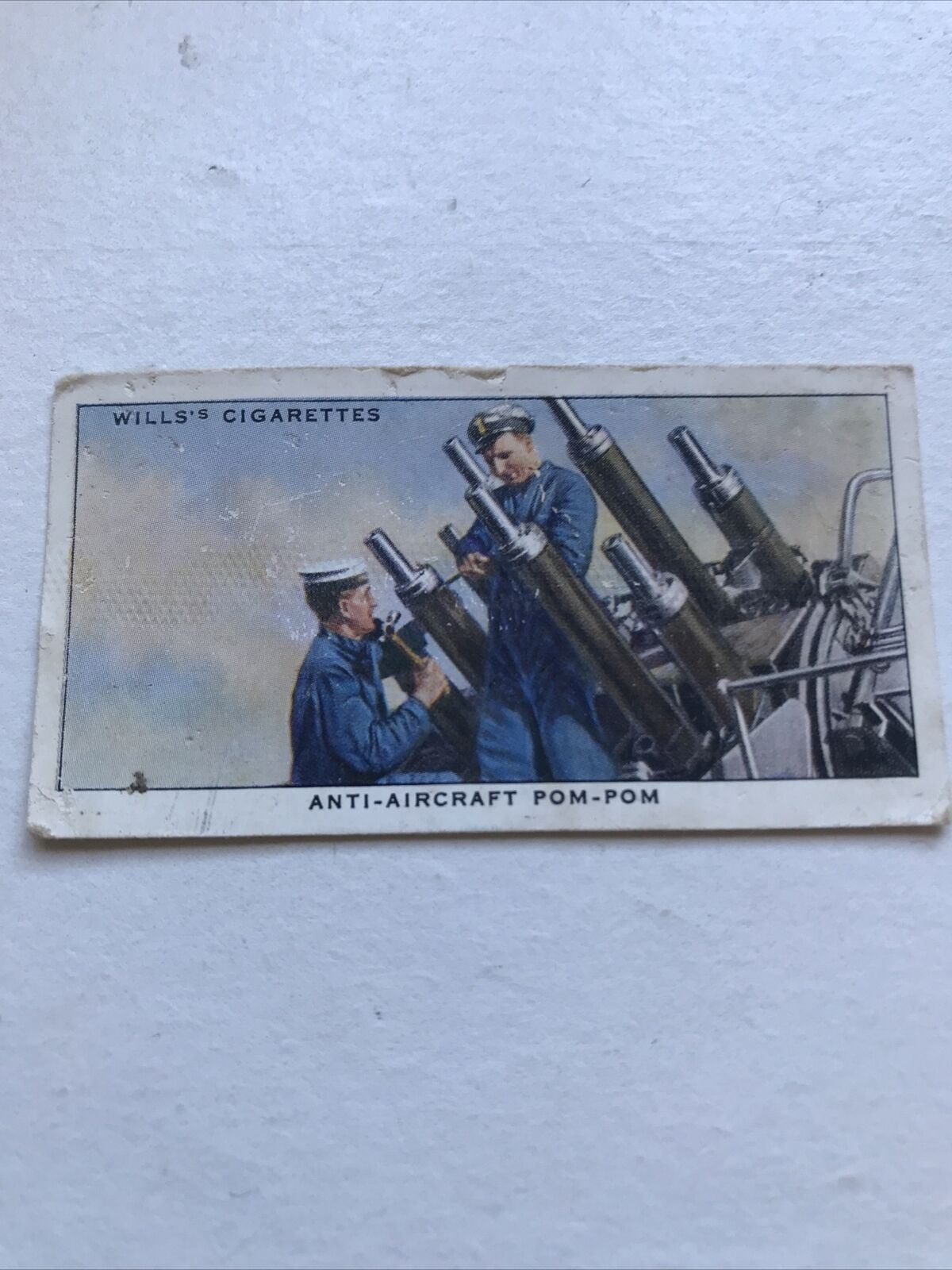 Wills Cigarette Card Anti Aircraft Pom Pom Royal Navy 1939 No 19 Naval