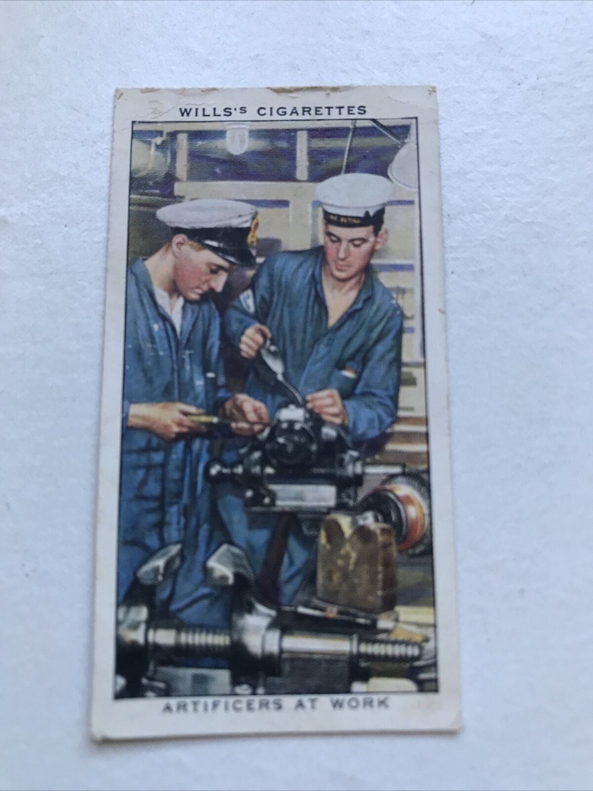 Wills Cigarette Card LIFE IN THE ROYAL NAVY No. 37 Artificers At Work 1939