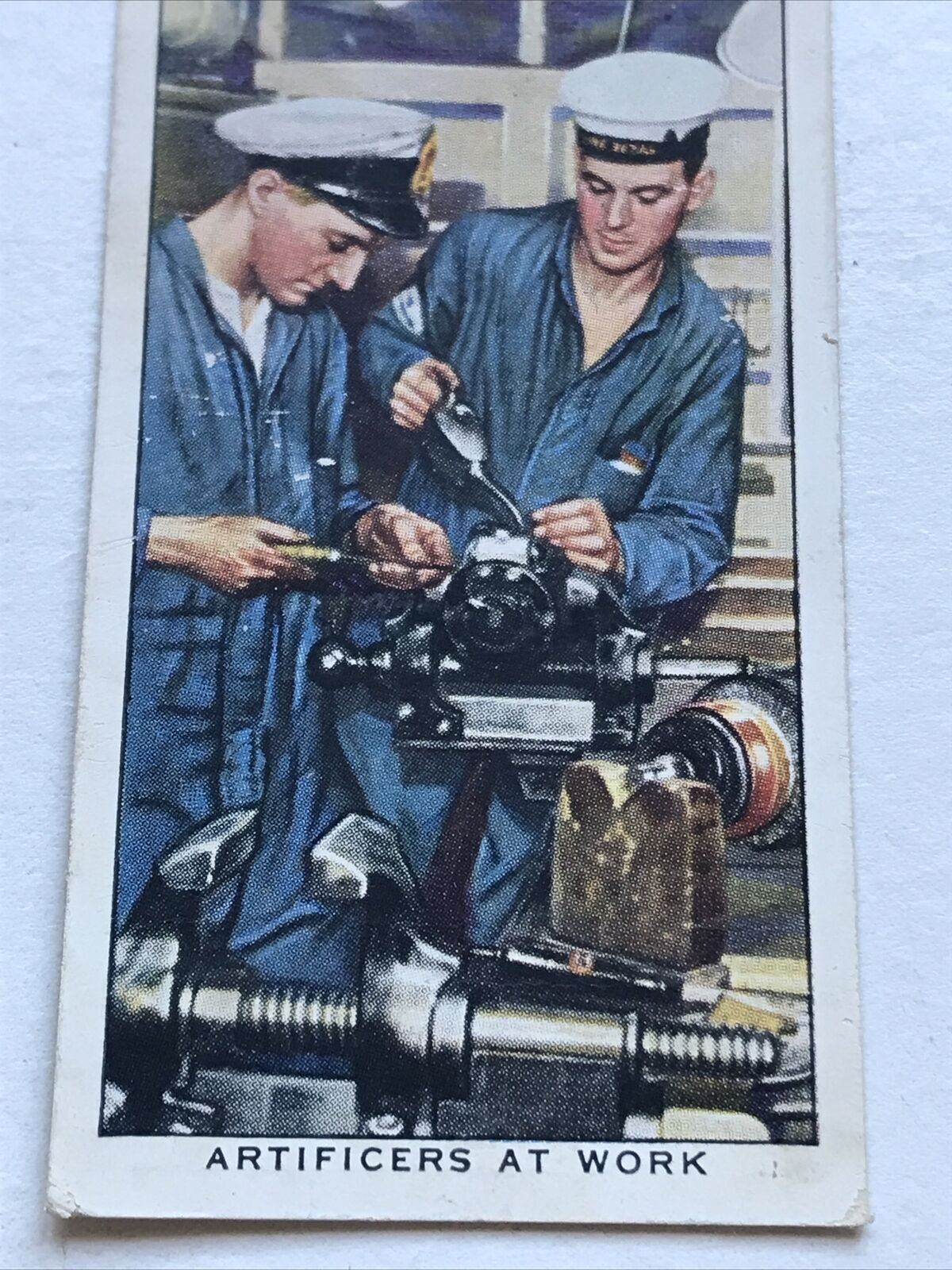 Wills Cigarette Card LIFE IN THE ROYAL NAVY No. 37 Artificers At Work 1939