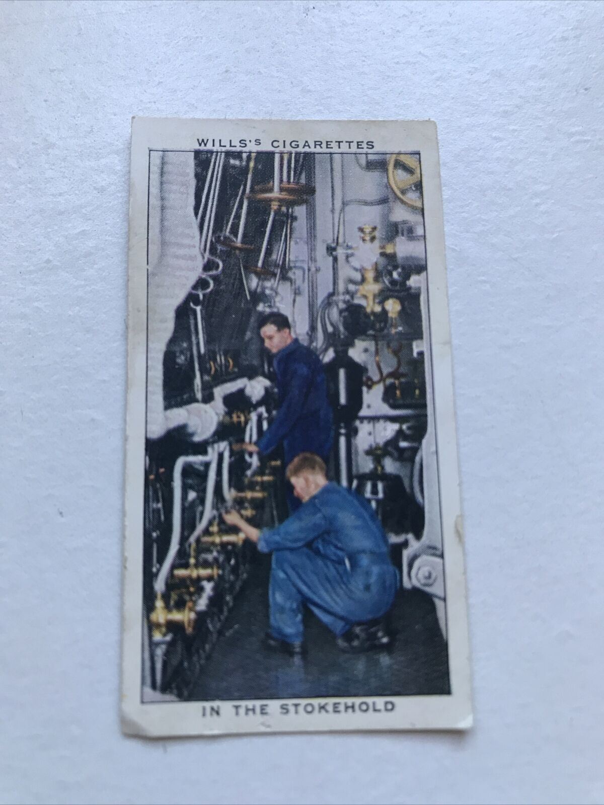 Wills Cigarette Card LIFE IN THE ROYAL NAVY In The Stokehold 1939 No 35