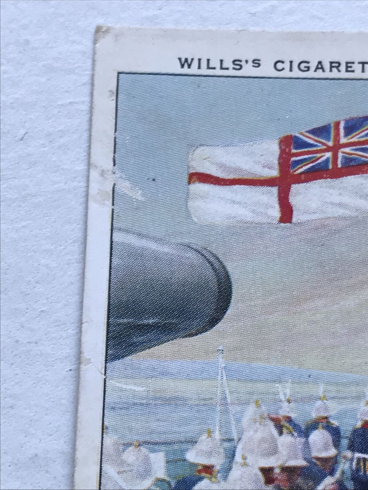 Wills Cigarette Card LIFE IN THE ROYAL NAVY Hoisting The Ensign 1939 No 6 HMS Warspite