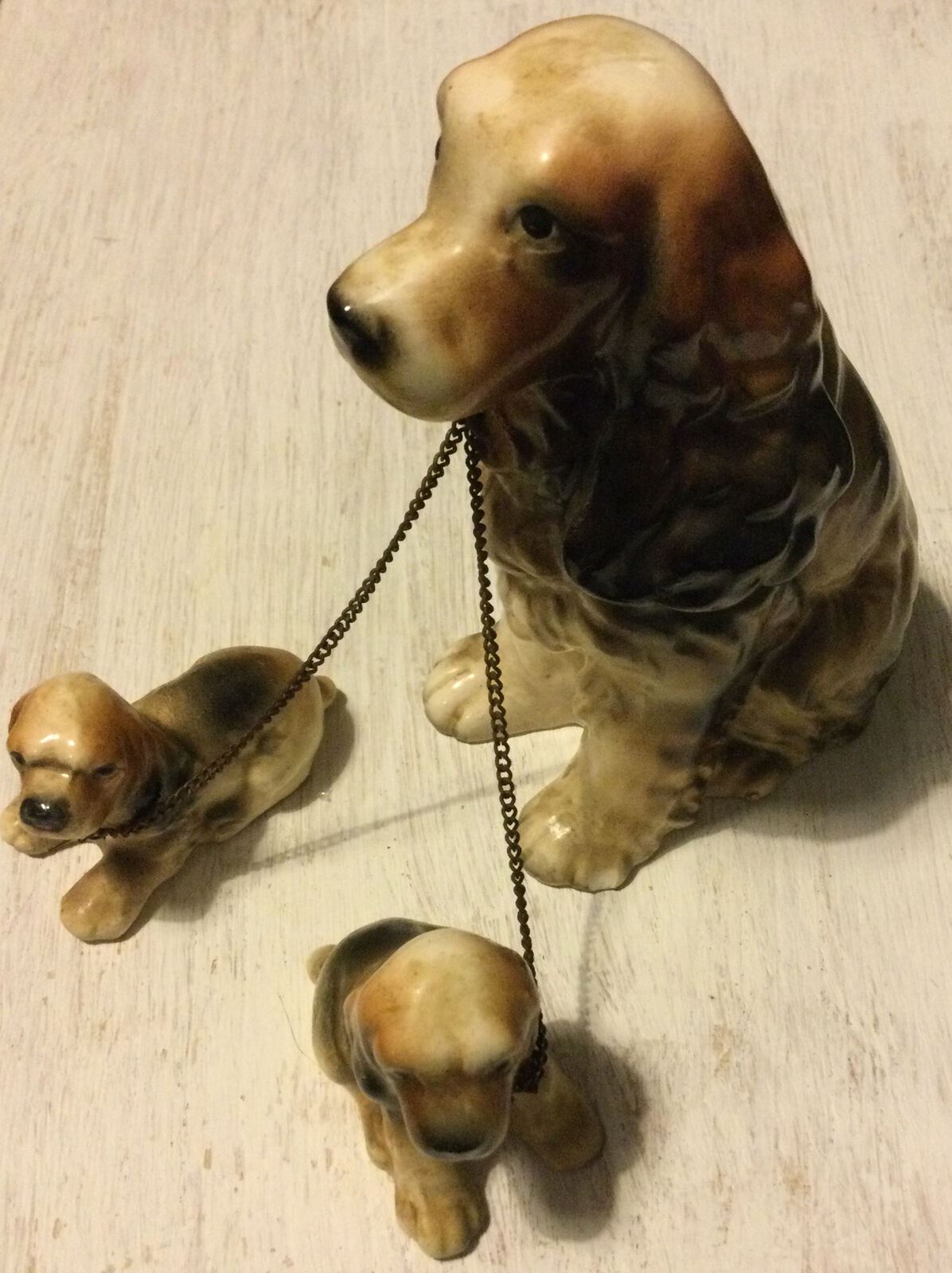 Spaniel Dog & Puppies Ornament Figurine Dog Lovers Gift  Approx 13 cm High