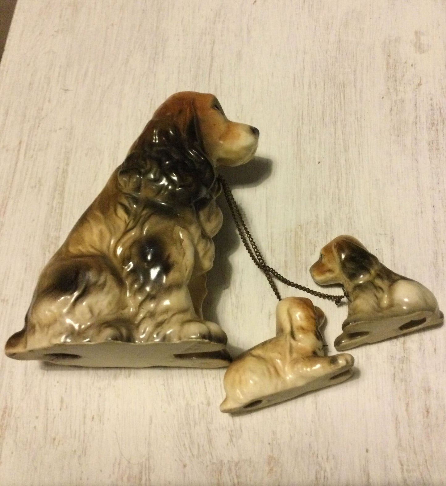 Spaniel Dog & Puppies Ornament Figurine Dog Lovers Gift  Approx 13 cm High