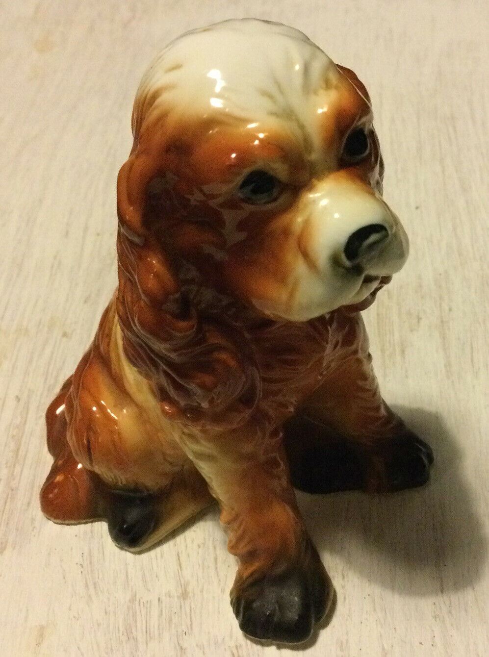 Beautiful Spaniel Dog Ornament Figurine Dog Lovers Gift  Approx 9.5 Cm. Brown and white.