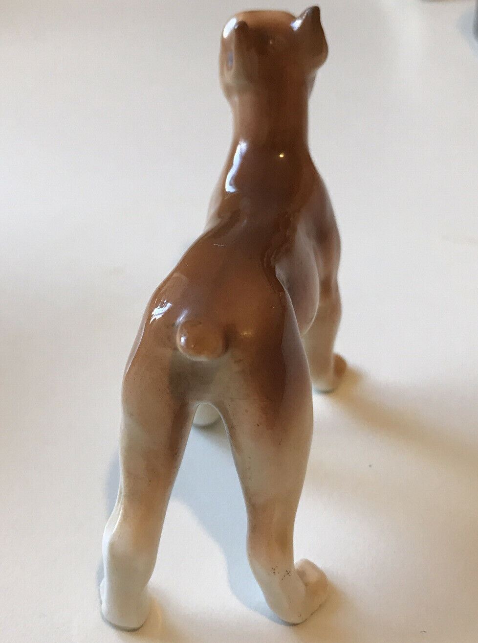 Small Boxer Dog Ornament Figurine. Standing. Approx 6cm. Nice Face.