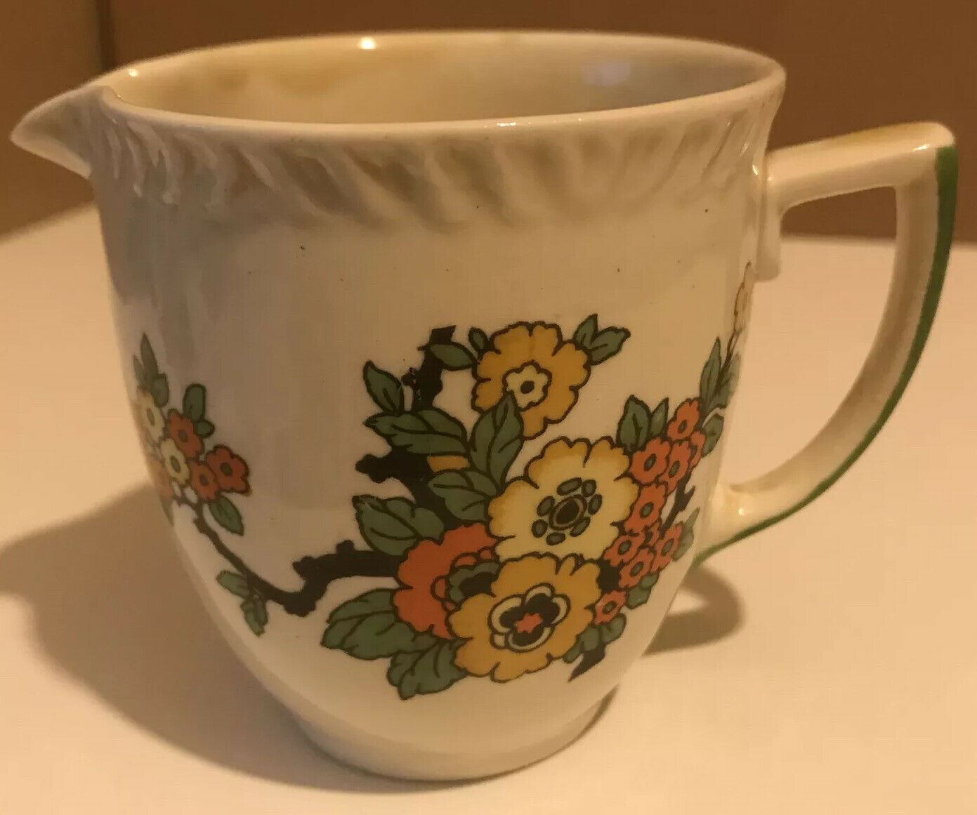 Vintage Art Deco  Small Jug Creamer Milk Floral Cheerful Royal Stafford 1930s