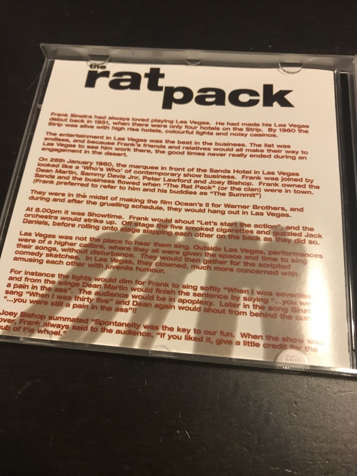 The Rat Pack - Rat Pack (2004) Sinatra Martin Davis Jnr Lawford Bishop