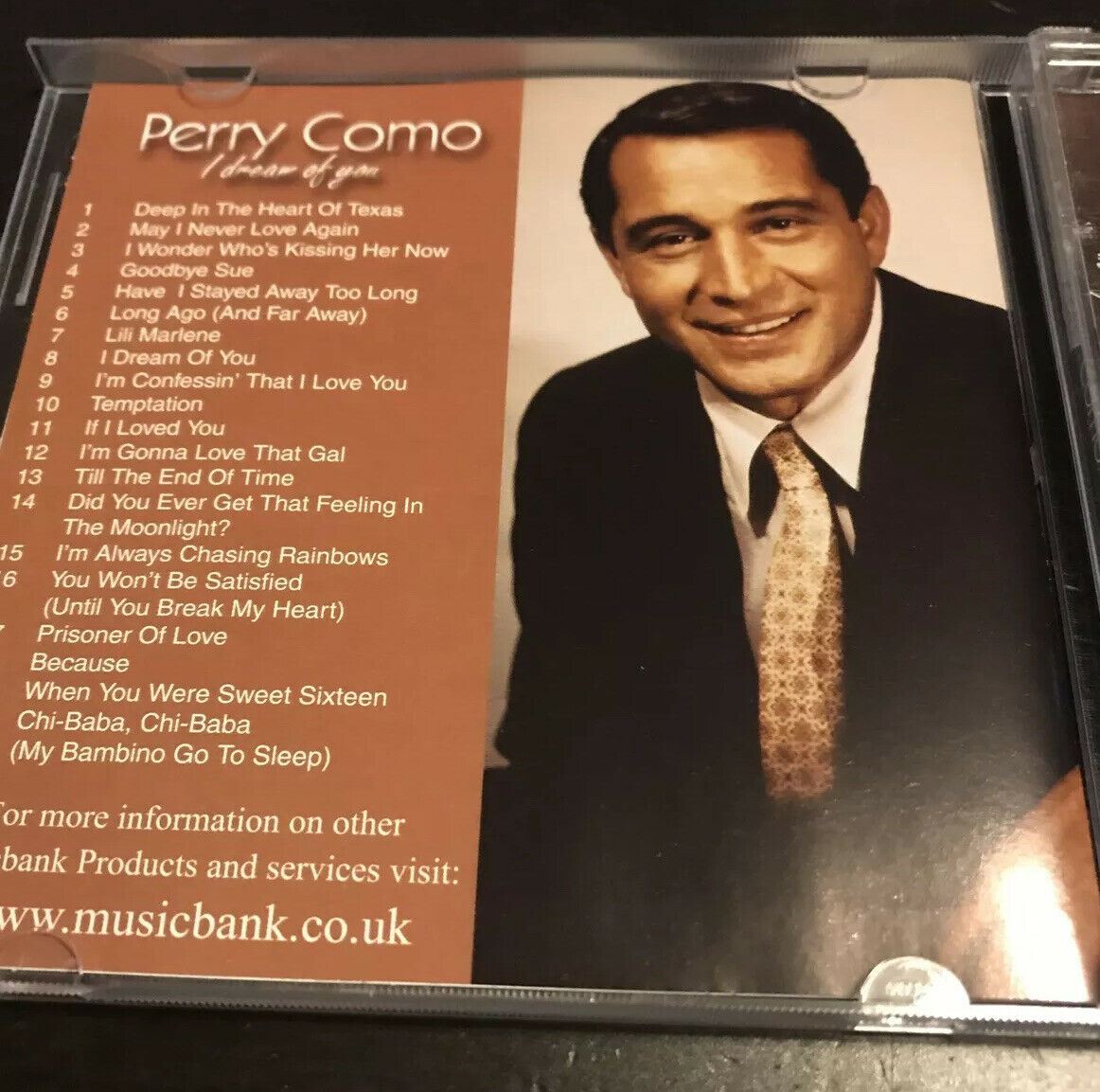 Perry Como ‎– I Dream Of You CD Til The End Of Time, Prisoner Of Love, Because