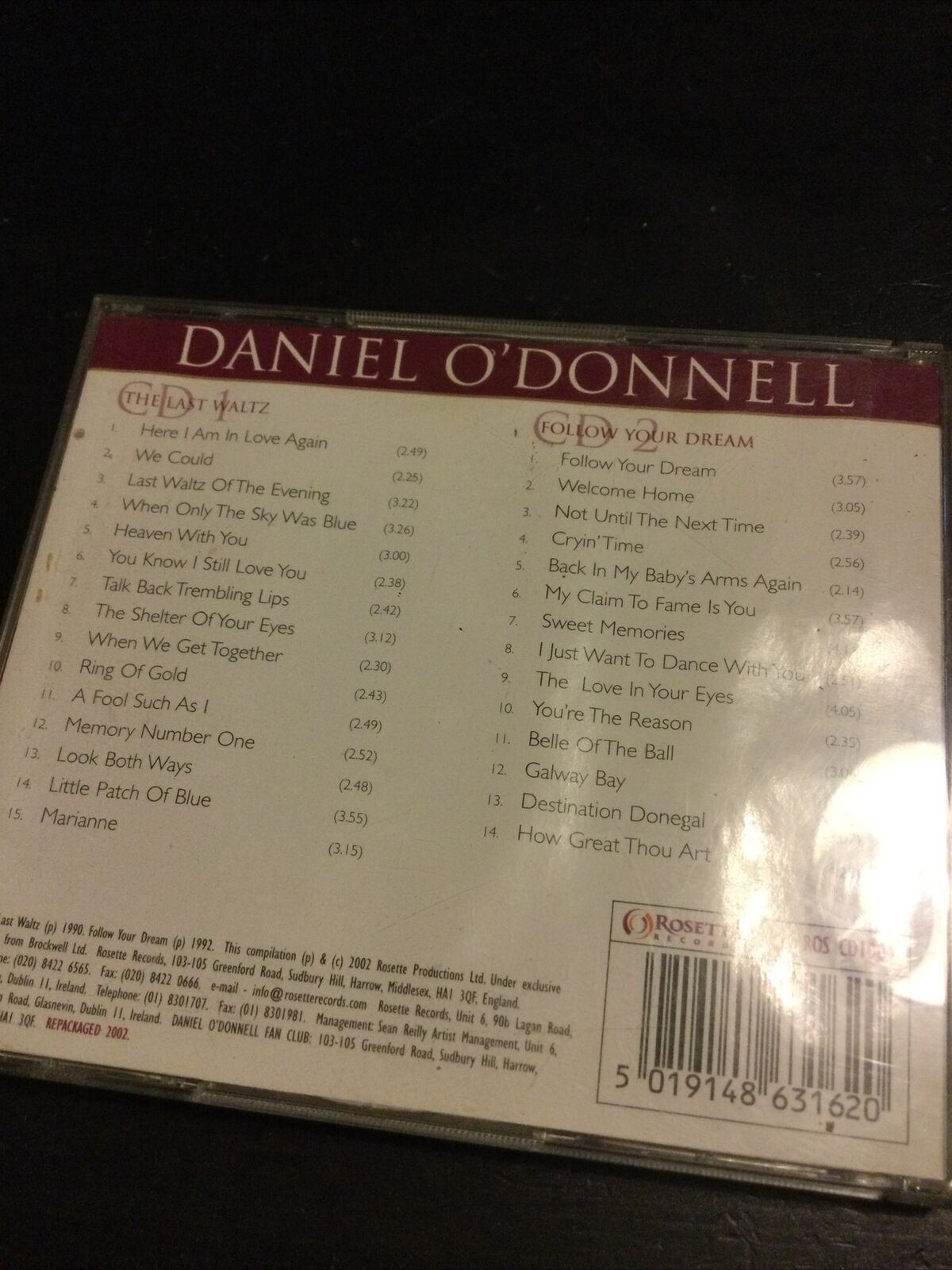 Daniel O'Donnell : Classic Doubles: The Last Waltz/Follow Your Deam CD 2 discs