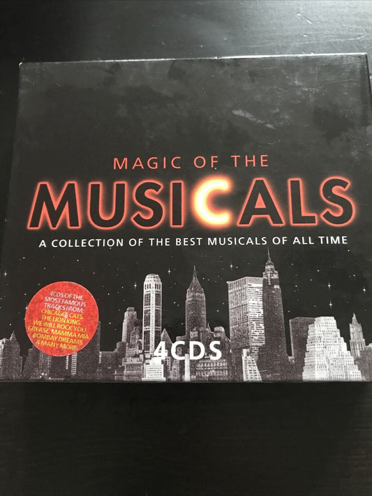 Magic Of The Musicals  Box Set Of 4 CDs Chicago, Cats, Lion King, Mamma Mia Etc