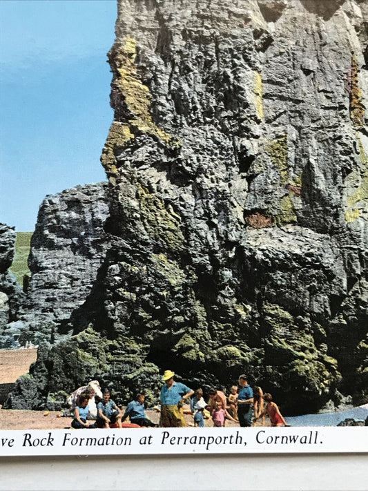 Vintage Postcard Perranporth Cornwall A Massive Rock Formation John Hinde