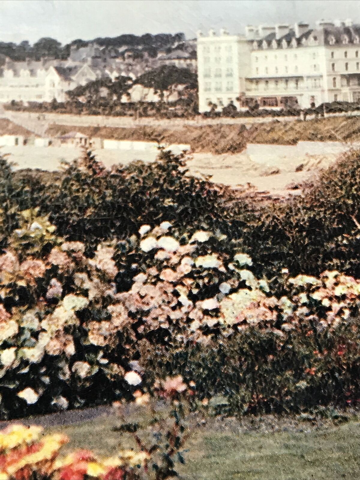 Vintage Postcard Colour Castle Beach Falmouth Wavy Edge retro kitschMexichrome.