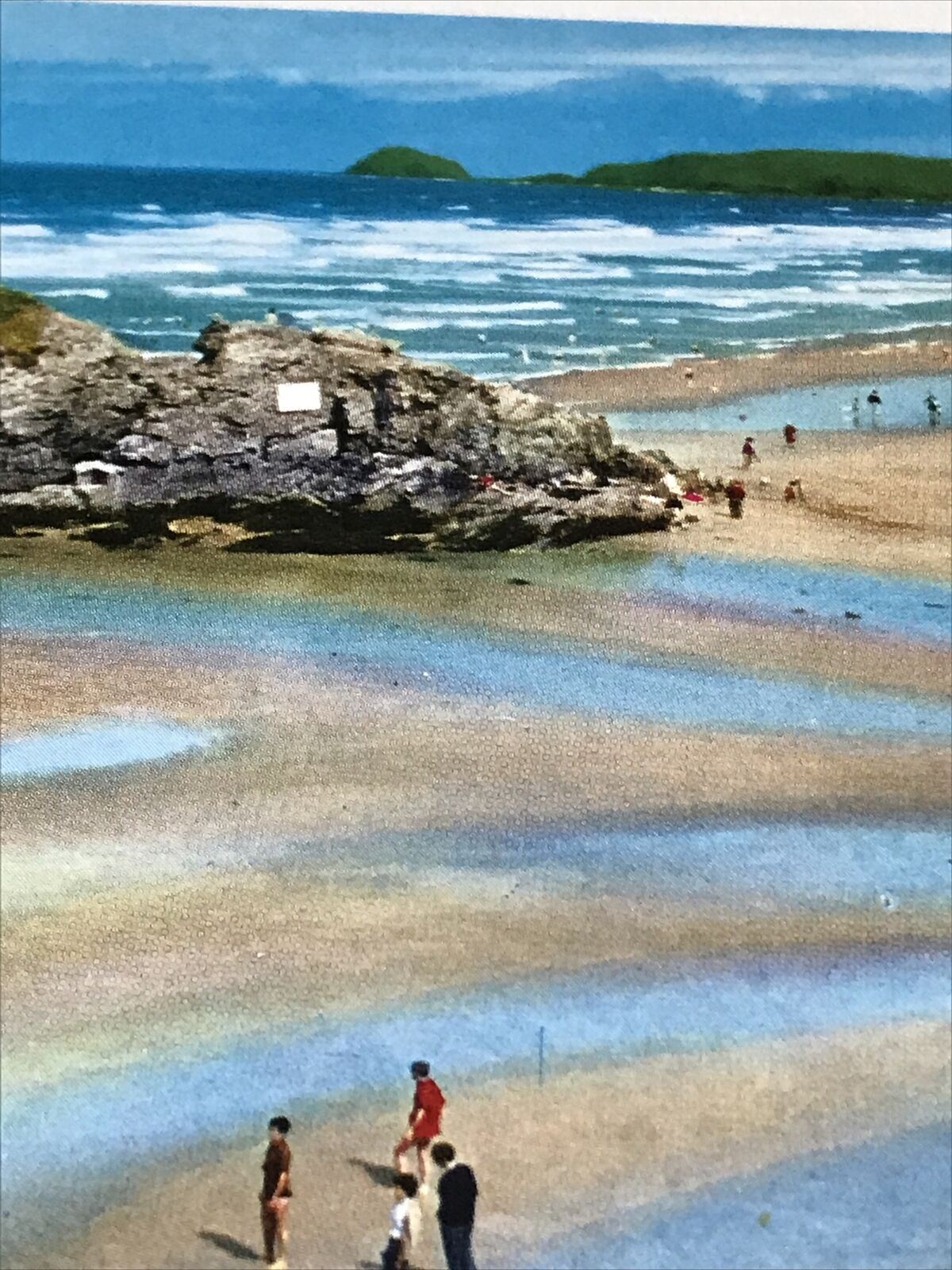 Cornwall Postcard Beach & Chapel Rock Perranporth  Seascape Summer holidays