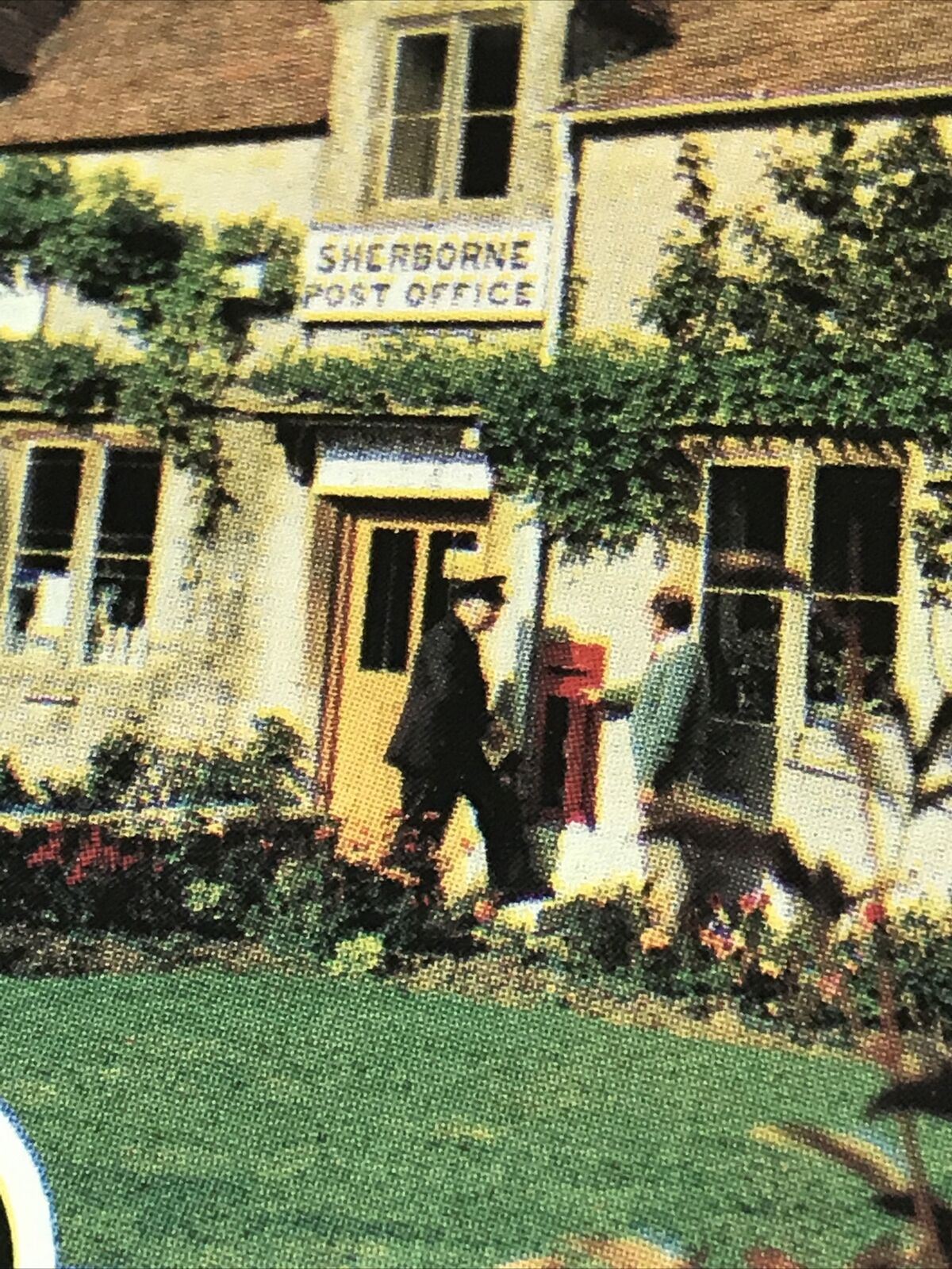 Vintage Postcard Cotswold Post Offices Royal Mail Villages Lower Slaughter Bibur