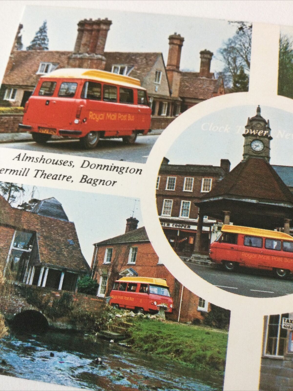 Vintage Postcard Royal Mail  Postbus Donnington Bagnor Newbury Queens Hotel 70s