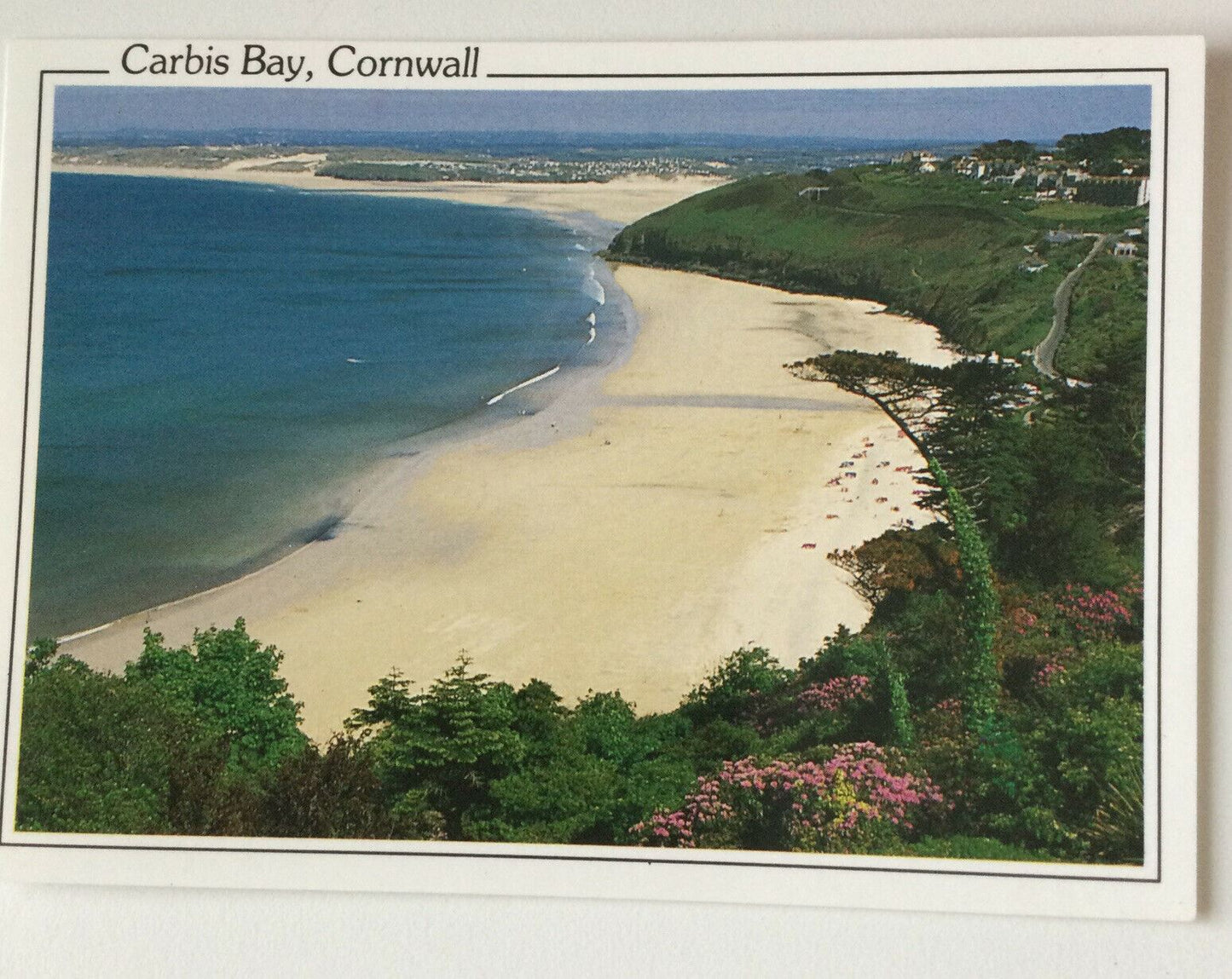 Postcard Carbis Bay St Ives Cornwall Beach Sea Cliffs View Murray King Unposted