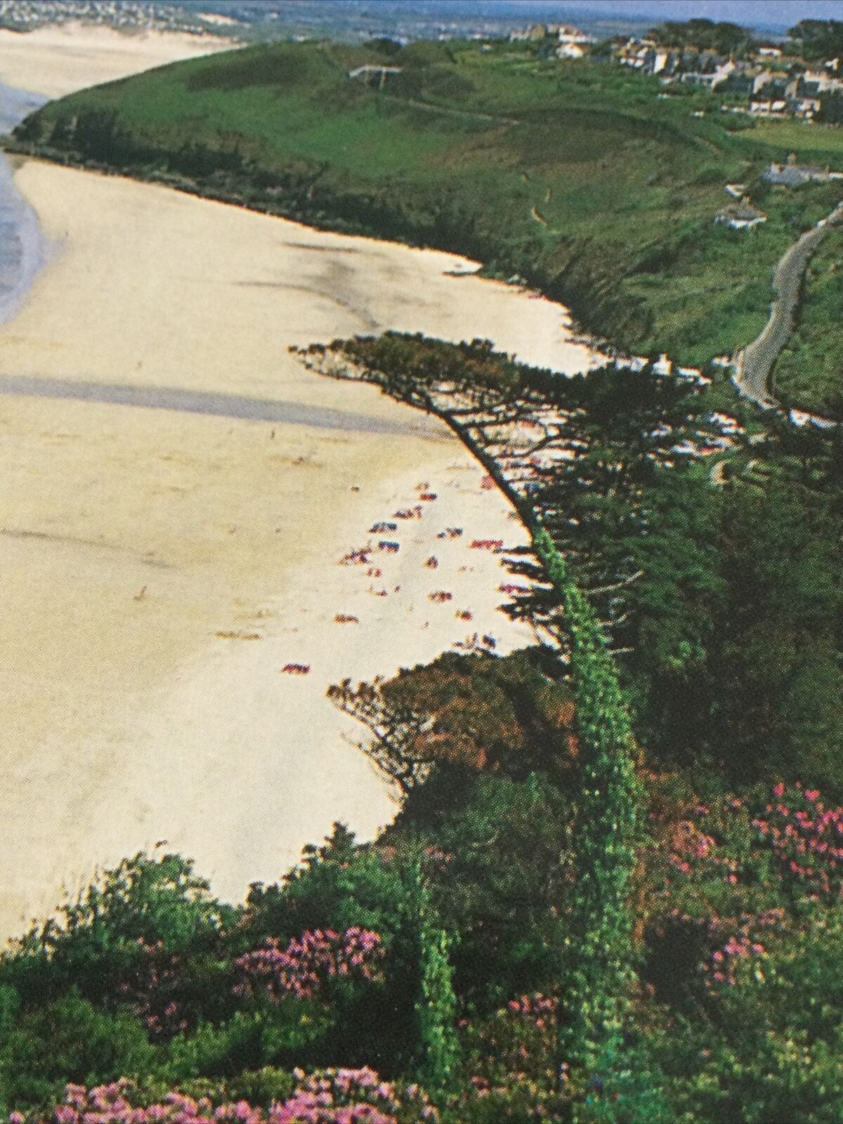 Postcard Carbis Bay St Ives Cornwall Beach Sea Cliffs View Murray King Unposted