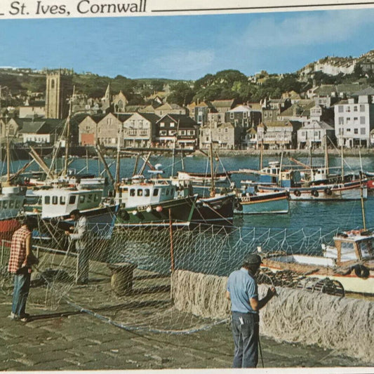 Postcard ENGLAND - St Ives Cornwall - Harbour - Fishing Boats - Town - Murray King