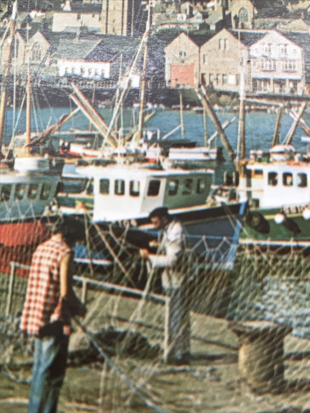 Postcard  St Ives Cornwall Harbour Fishing Boats Town Murray King