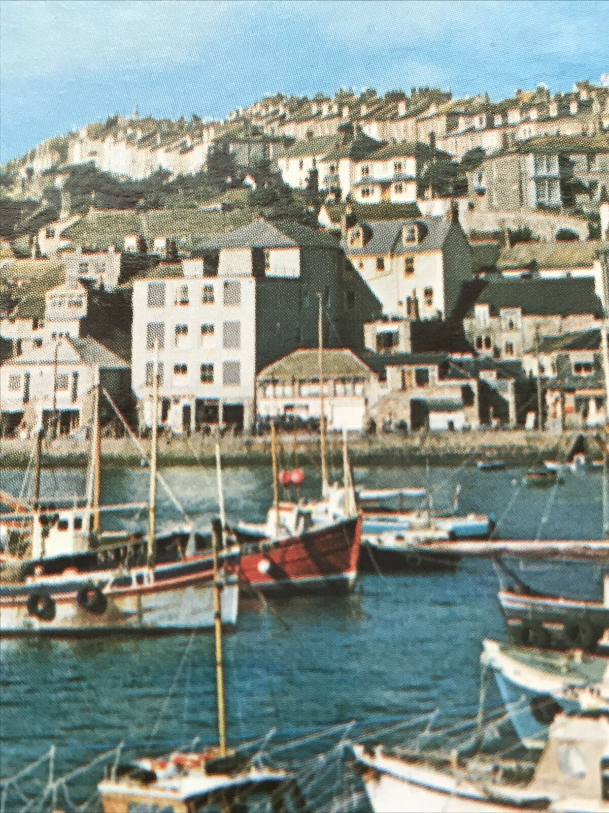 Postcard  St Ives Cornwall Harbour Fishing Boats Town Murray King