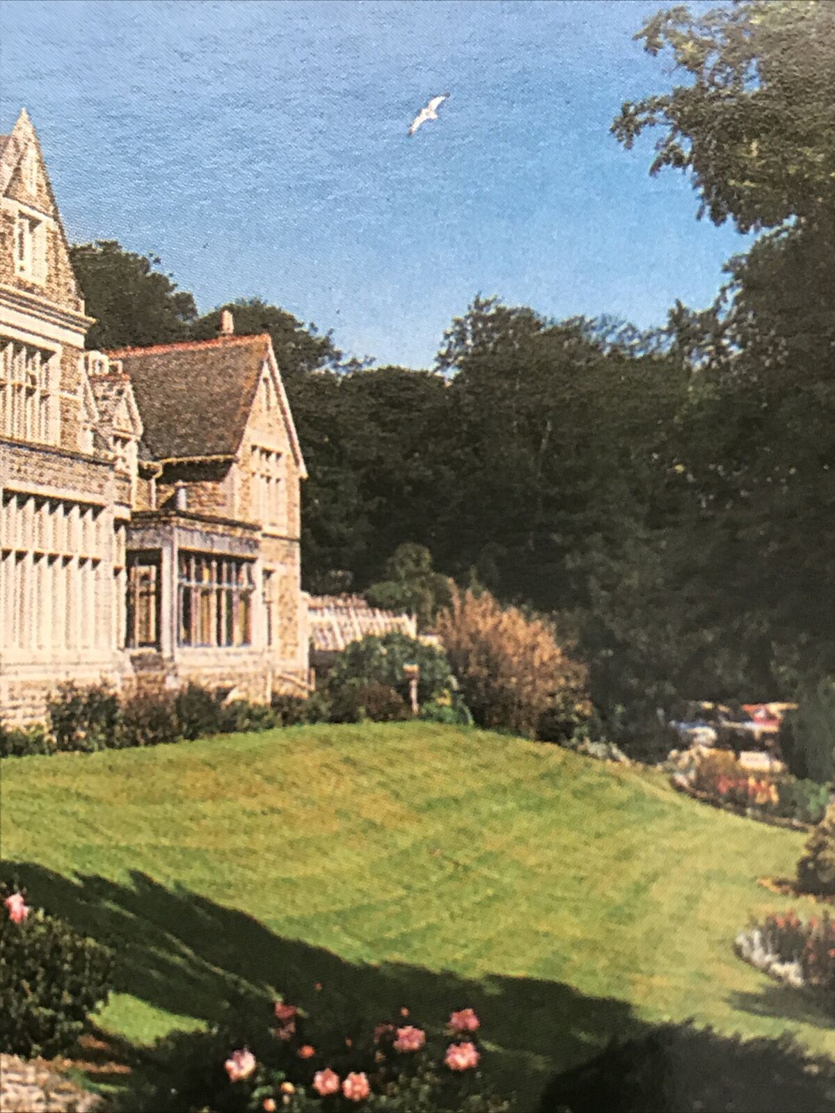 Postcard Treloyhan Manor Methodist Guild Holidays St Ives Cornwall.